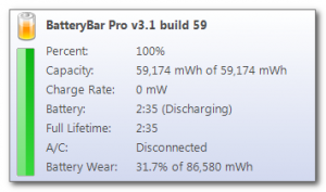 BatteryBar Pro 3.6 含破解补丁 - 笔记本电池管理软件